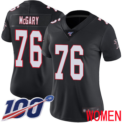 Atlanta Falcons Limited Black Women Kaleb McGary Alternate Jersey NFL Football 76 100th Season Vapor Untouchable